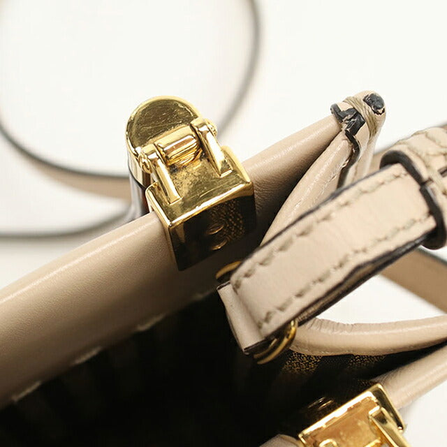 二手芬迪手提包女士品牌 FENDI Sunshine Shopper Mini 2WAY 8BS051 米色 USDFE110595011