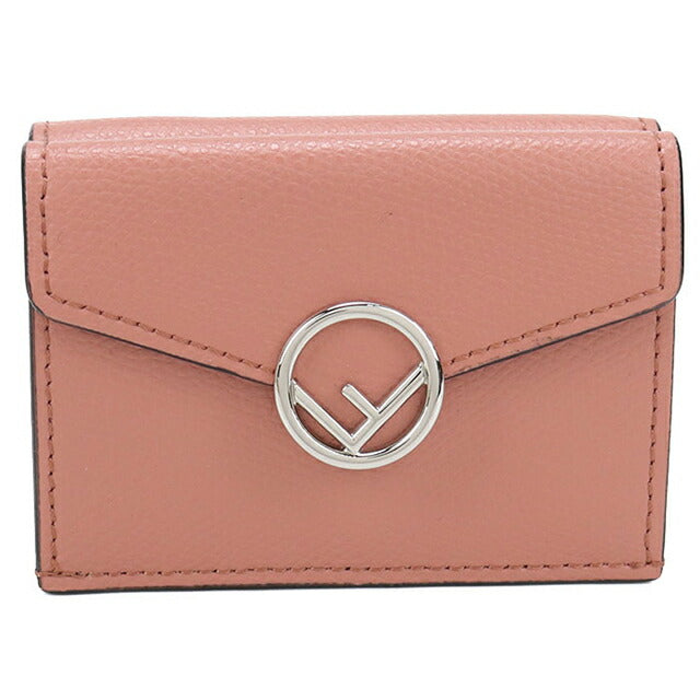二手芬迪三折钱包三折钱包女士品牌FENDI F is Fendi 8M0395粉红色USDFE111085011