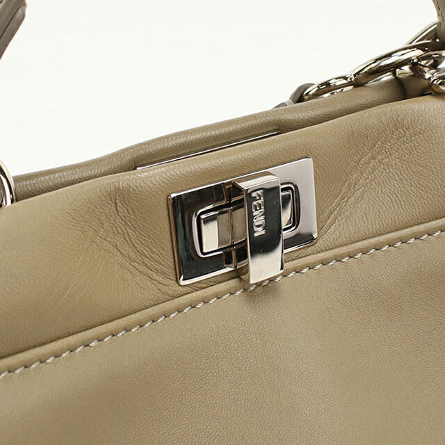 中古 フェンディ ハンドバッグ レディース ブランド FENDI ピーカブー 2WAY 8BN244 ベージュ USDFE112889011