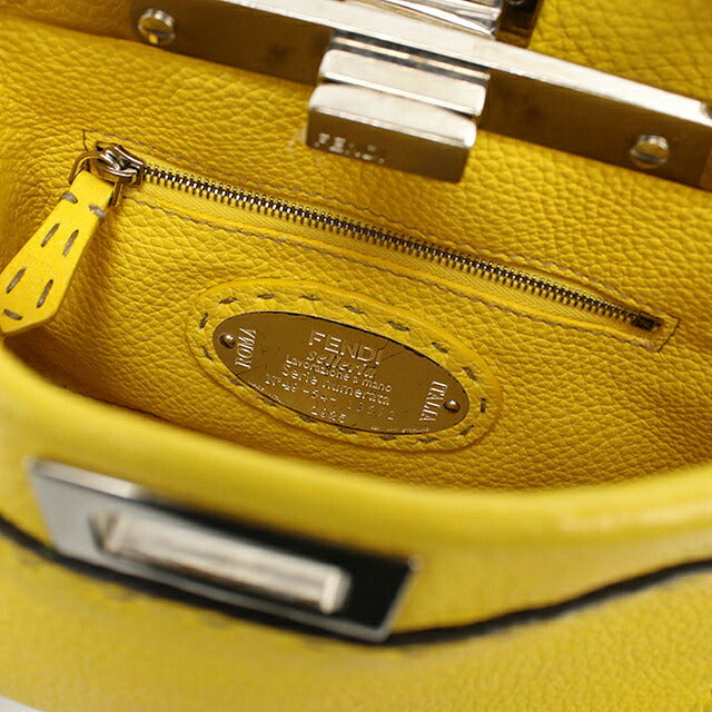 中古 フェンディ ハンドバッグ レディース ブランド FENDI ピーカブー ミニ 2WAY 8BN244 イエロー USDFE113553011