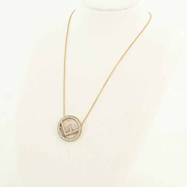 中古 フェンディ ネックレス レディース ブランド FENDI エフ イズ フェンディ 8AG760 ゴールド アクセサリー USDFE113760011