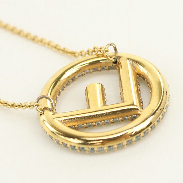 中古 フェンディ ネックレス レディース ブランド FENDI エフ イズ フェンディ 8AG760 ゴールド アクセサリー USDFE113760011