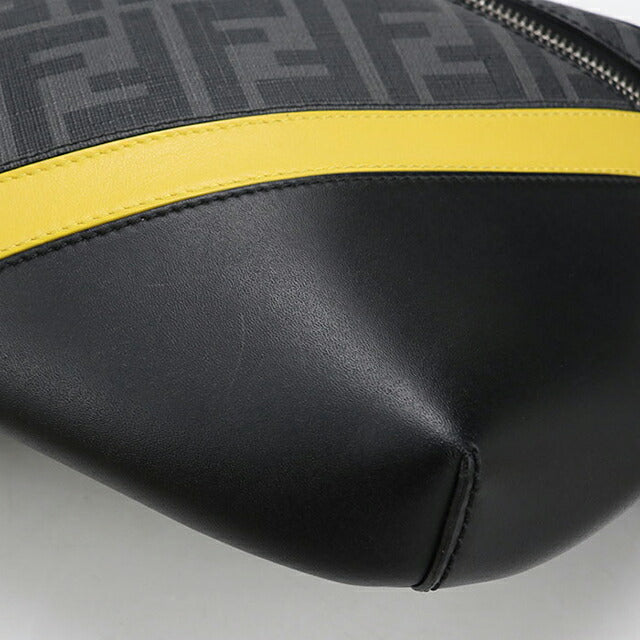 中古 フェンディ ボディバッグ メンズ ブランド FENDI ダイアゴナル ベルトバッグ 7VA562 ブラック USDFE113958011