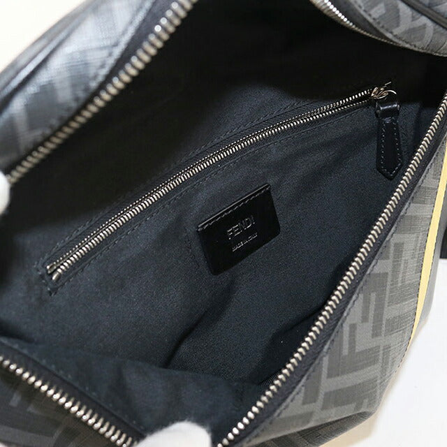 中古 フェンディ ボディバッグ メンズ ブランド FENDI ダイアゴナル ベルトバッグ 7VA562 ブラック USDFE113958011