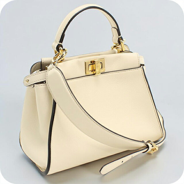 中古 フェンディ ハンドバッグ レディース ブランド FENDI ピーカブー 2WAY 8BN244 ホワイト USDFE114665011