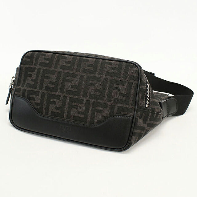 中古 フェンディ ボディバッグ メンズ ブランド FENDI ズッカ 7VA526 ブラック USDFE114932011