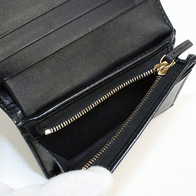 中古 フェンディ 二つ折り財布 二折財布 レディース ブランド FENDI フェンディ ローマ 8M0420 ブラック USDFE115229011