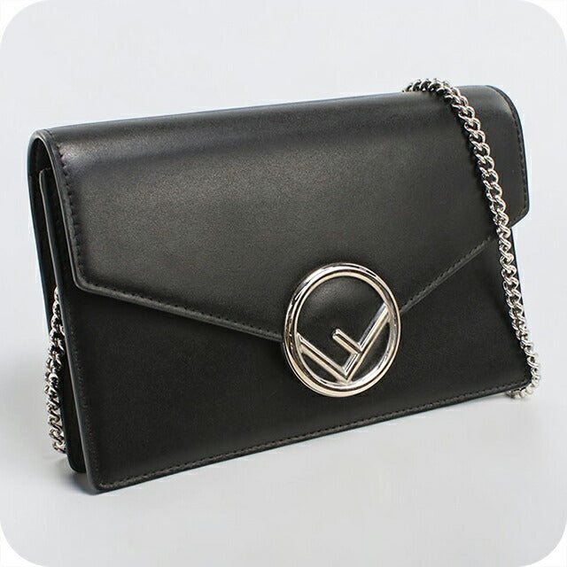 中古 フェンディ チェーンウォレット レディース ブランド FENDI エフイズフェンディ 8BS006 ブラック USDFE115313011