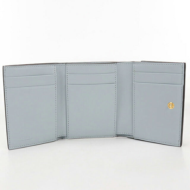 中古 フェンディ 三つ折り財布 三折財布 コンパクト レディース ブランド FENDI FFダイヤモンド 8M0480 ブルー USDFE115787011