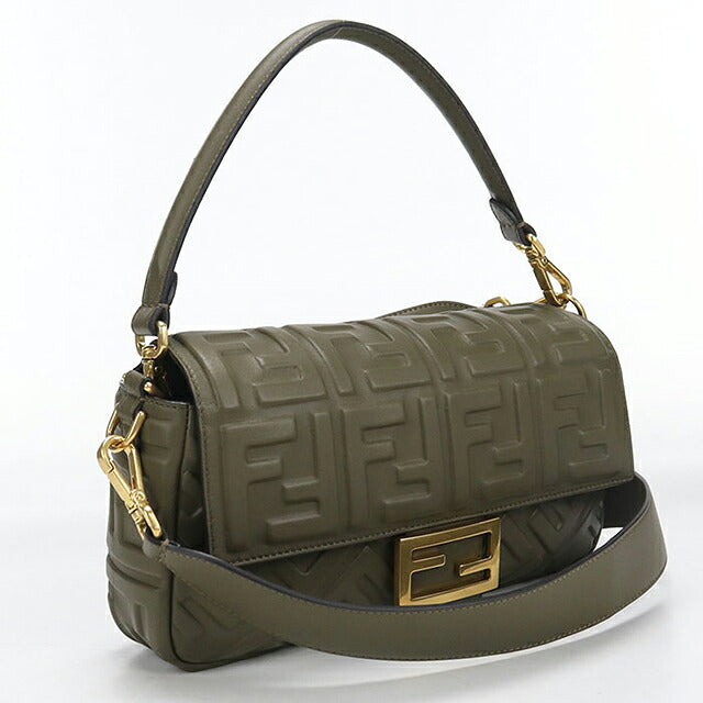 中古 フェンディ ハンドバッグ レディース ブランド FENDI バゲット 2WAY 8BR600 カーキ USDFE116455011