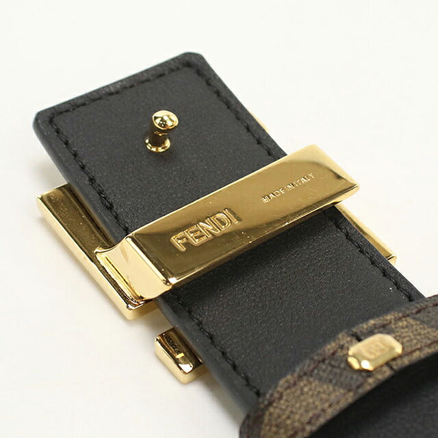 中古 フェンディ ベルト メンズ ブランド FENDI ズッカ FFスクエアベルト 7C0424AGR9F18I0 ブラウン USDFE116742011