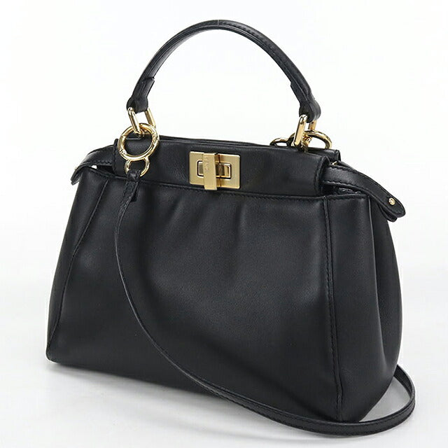 中古 フェンディ ハンドバッグ レディース ブランド FENDI ピーカブー 2WAY 8BN244 ブラック USDFE117361011