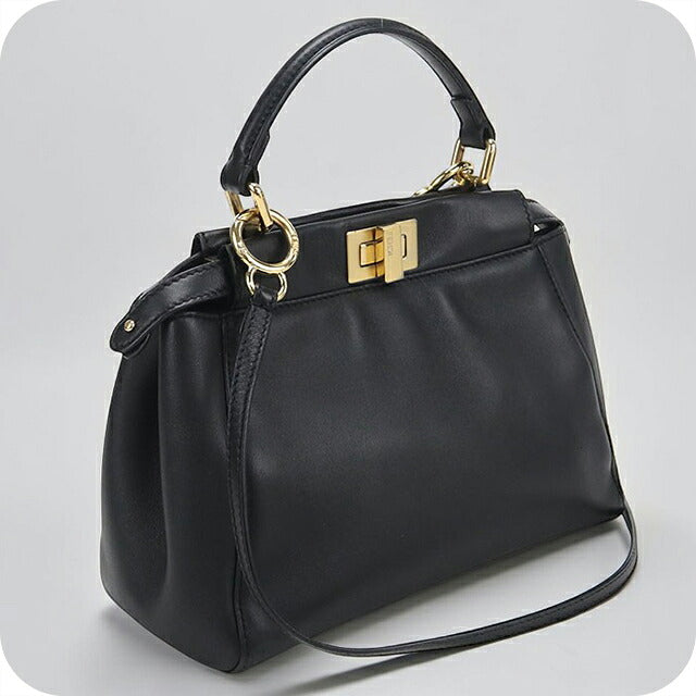 中古 フェンディ ハンドバッグ レディース ブランド FENDI ピーカブー 2WAY 8BN244 ブラック USDFE117361011