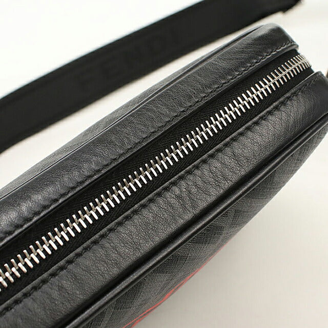 中古 フェンディ ショルダーバッグ メンズ ブランド FENDI ズッカ カメラケース 7M0286 ブラック USDFE117516011