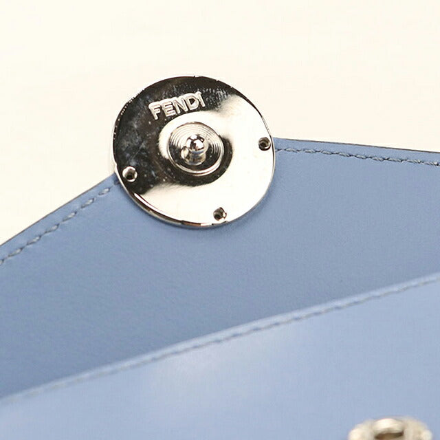 中古 フェンディ 三つ折り財布 三折財布 コンパクト レディース ブランド FENDI エフイズフェンディ 8M0395 ブルー USDFE118364011