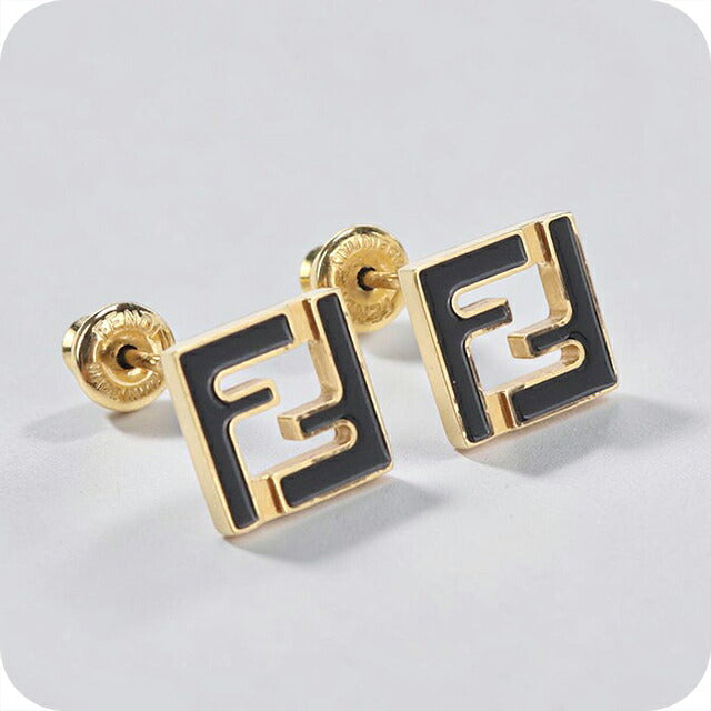 中古 フェンディ ピアス レディース ブランド FENDI フォーエバーフェンディ 8AK320 ブラック アクセサリー USDFE118392011