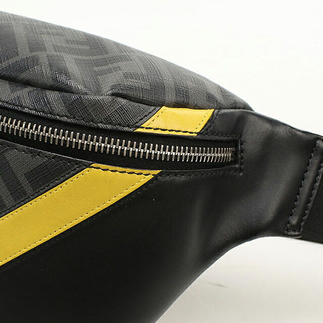 フェンディ ボディバッグ メンズ ブランド FENDI ダイアゴナル ベルトバッグ 7VA434 ブラック USDFE118732011