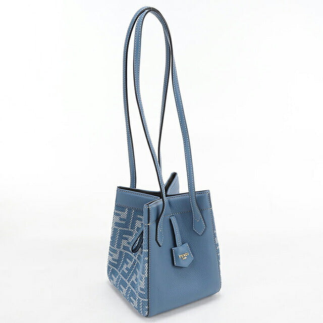 中古 フェンディ ショルダーバッグ レディース ブランド FENDI ズッカ オリガミ ミニ 8BS083 AUQ7 F1SKL ブルー USDFE119408011