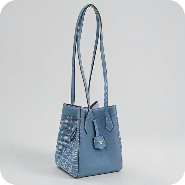 中古 フェンディ ショルダーバッグ レディース ブランド FENDI ズッカ オリガミ ミニ 8BS083 AUQ7 F1SKL ブルー USDFE119408011