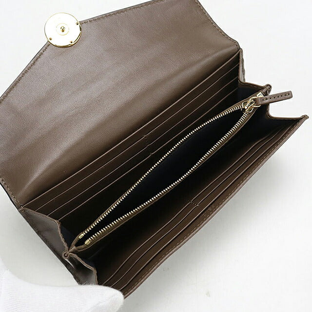 中古 フェンディ 長財布二折 レディース ブランド FENDI エフ イズ フェンディ コンチネンタルウォレット レザー 8M0251 AAFM ブラウン USDFE119425011