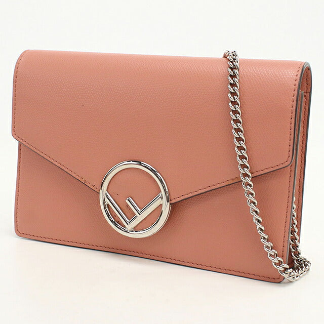中古 フェンディ チェーンウォレット レディース ブランド FENDI エフ イズ フェンディ 8BS006 ピンク USDFE119456011