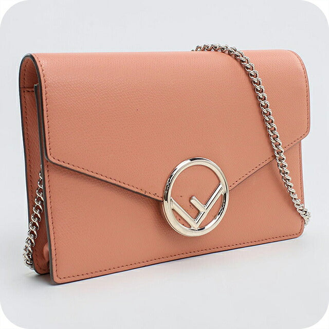 中古 フェンディ チェーンウォレット レディース ブランド FENDI エフ イズ フェンディ 8BS006 ピンク USDFE119456011