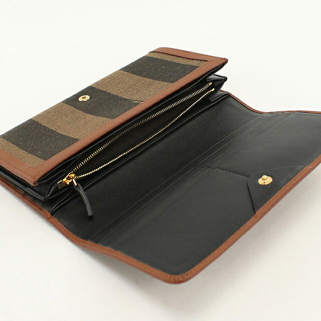 中古 フェンディ 長財布二折 レディース ブランド FENDI ペカン 8M0298 ブラウン USDFE120528011