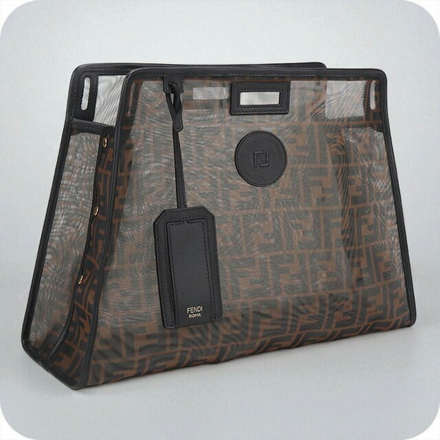 中古 フェンディ ハンドバッグ レディース ブランド FENDI ピーカブー ディフェンダー 7AR718 ブラウン バッグ USDFE88639011
