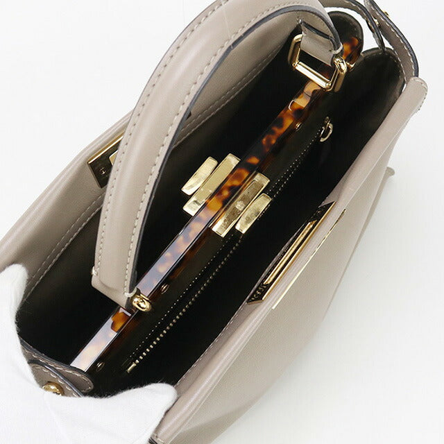 中古 フェンディ ハンドバッグ レディース ブランド FENDI ピーカブー 2WAY レザー 8BN290 3ZL F0E65 グレー バッグ USDFE91585011