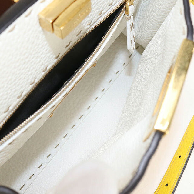 中古 フェンディ ハンドバッグ レディース ブランド FENDI 2WAYハンドバッグ レザー 8BN302 イエロー バッグ USDFE92000011