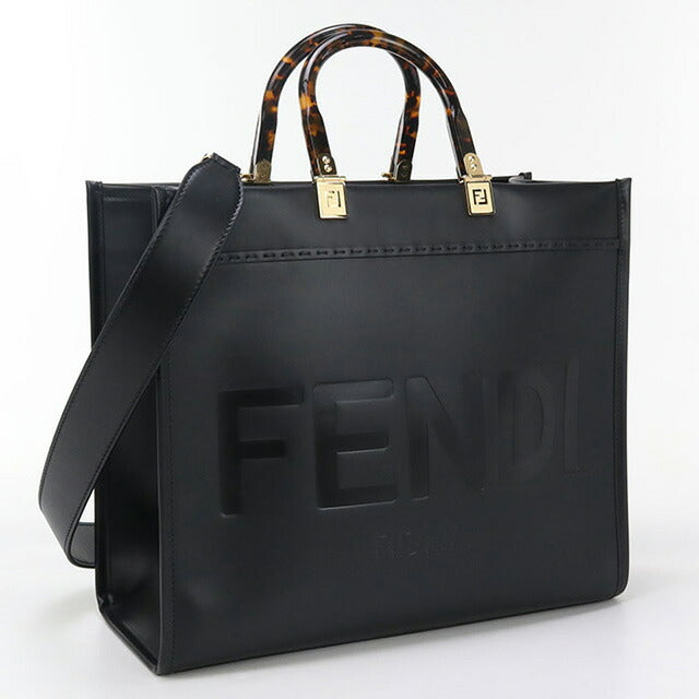 中古 フェンディ トートバッグ レディース ブランド FENDI サンシャイン ミディアム 8BH386 ブラック バッグ USDFE95395011