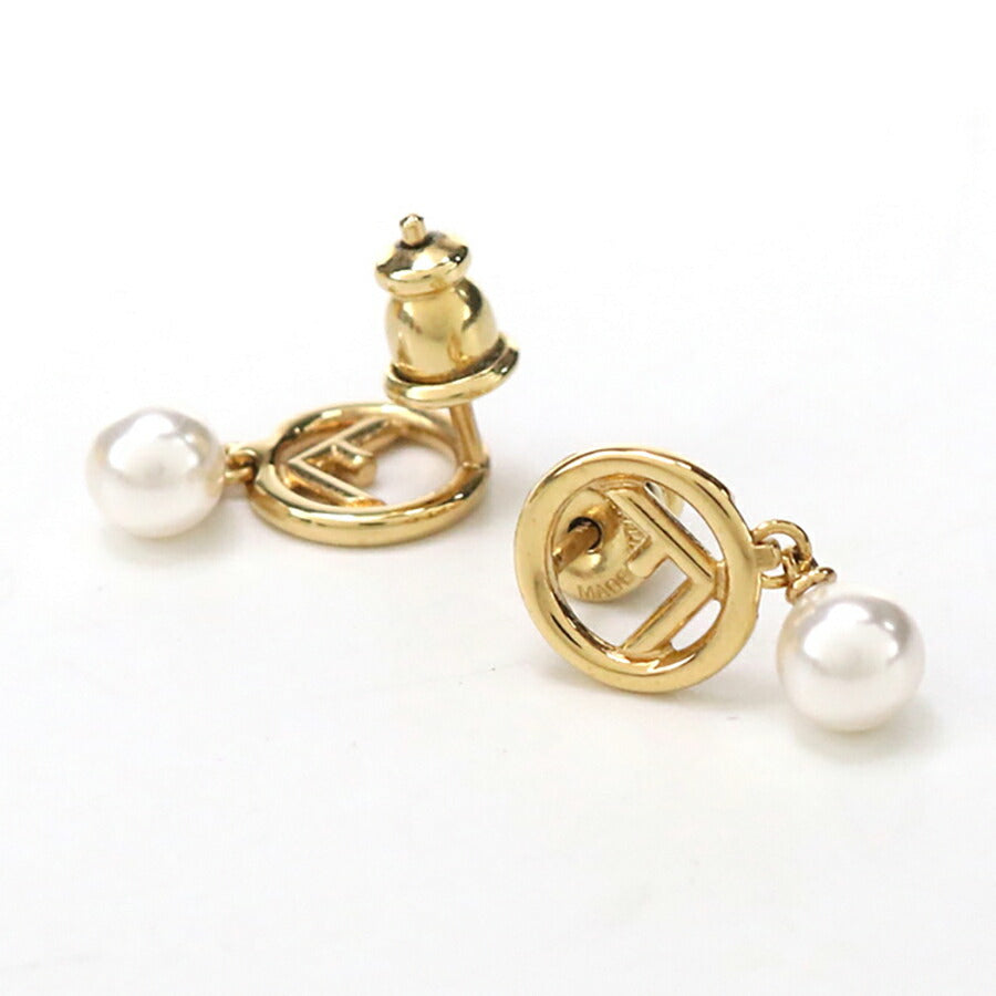 中古 フェンディ ピアス レディース ブランド FENDI エフ イズ フェンディ 8AH432 ゴールド アクセサリー USDFE96150011