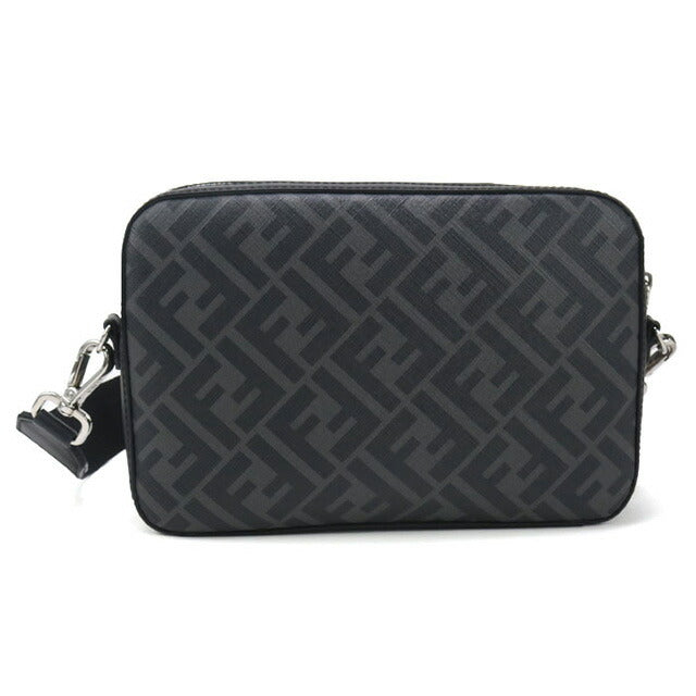 中古 フェンディ 斜め掛け ショルダーバッグ メンズ ブランド FENDI ダイアゴナル カメラケース レザー 7M0286 ALKA F0R2A ブラック バッグ USDFE96581011
