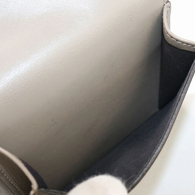 中古 フェンディ 三折財布 レディース ブランド FENDI FFダイヤモンド レザー 8M0480 グレー 財布 USDFE97876011