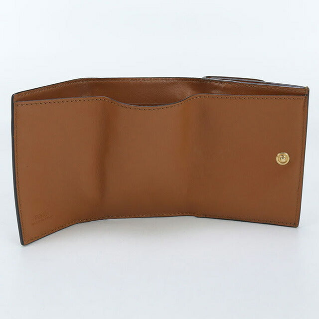 中古 フェンディ 三折財布 レディース ブランド FENDI レザー 8M0395 ブラウン 財布 USDFE98812011