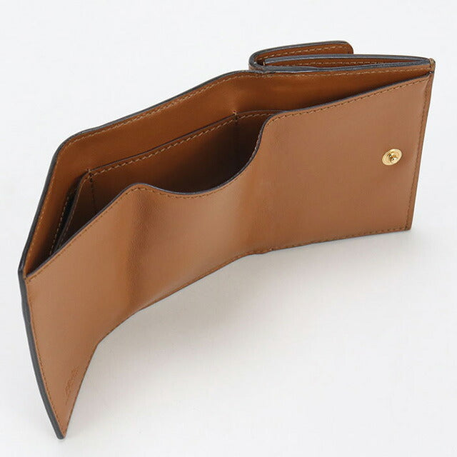 中古 フェンディ 三折財布 レディース ブランド FENDI レザー 8M0395 ブラウン 財布 USDFE98812011
