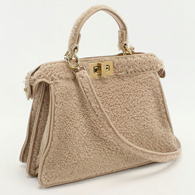 二手芬迪手提包女士品牌 FENDI Peekaboo 2WAY 8BN327 粉色包 USDFE99121011
