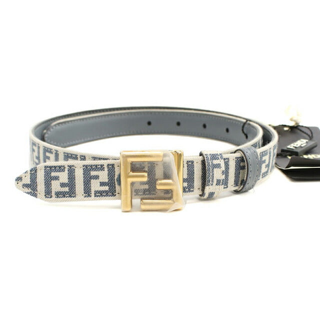 中古 フェンディ ベルト レディース ブランド FENDI FFベルト リバーシブル レザー 8C0719 ARN0 F1OPZ ブルー 小物 USDFE99129011