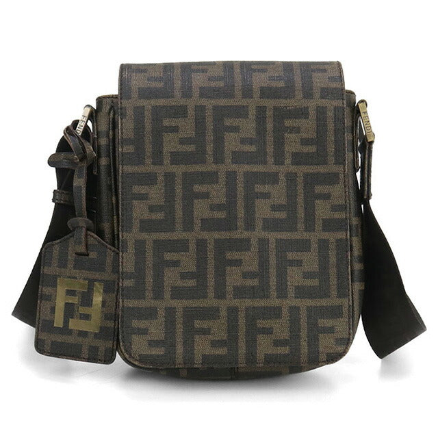 中古 フェンディ 斜め掛け ショルダーバッグ メンズ ブランド FENDI ズッカ 7VA205 ブラウン バッグ USDFE99706011