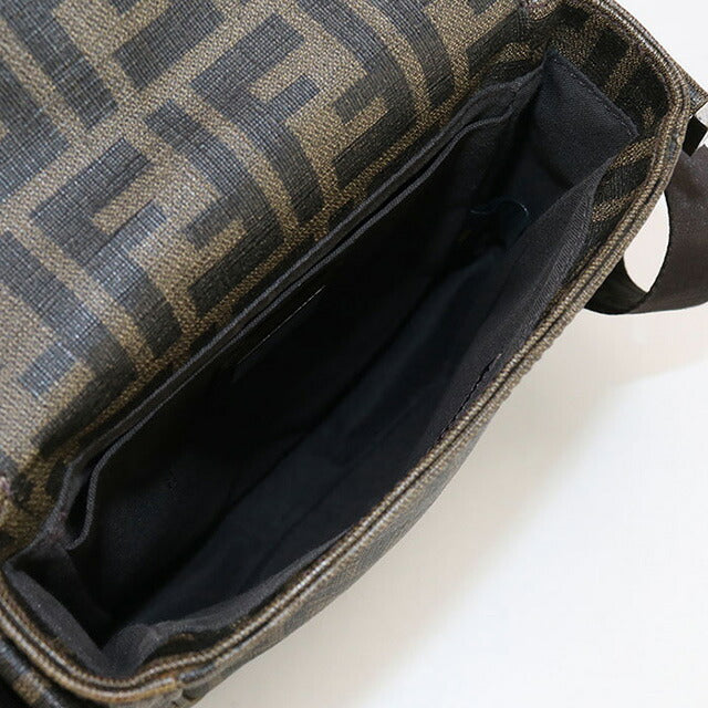 中古 フェンディ 斜め掛け ショルダーバッグ メンズ ブランド FENDI ズッカ 7VA205 ブラウン バッグ USDFE99706011