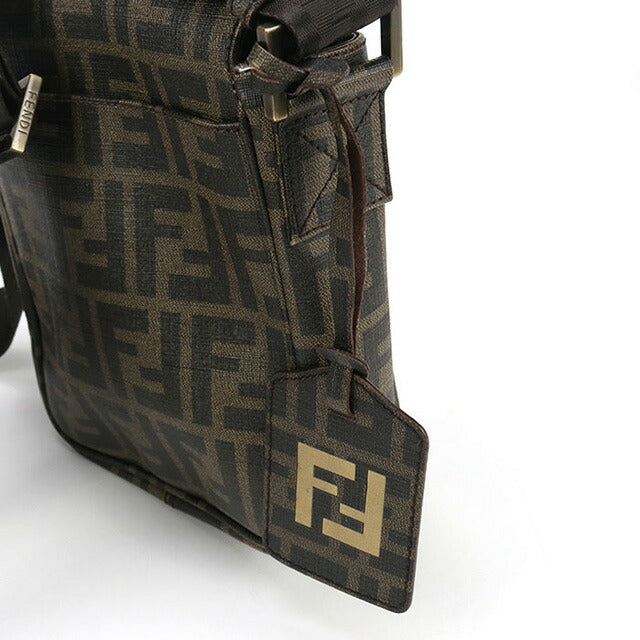 中古 フェンディ 斜め掛け ショルダーバッグ メンズ ブランド FENDI ズッカ 7VA205 ブラウン バッグ USDFE99706011