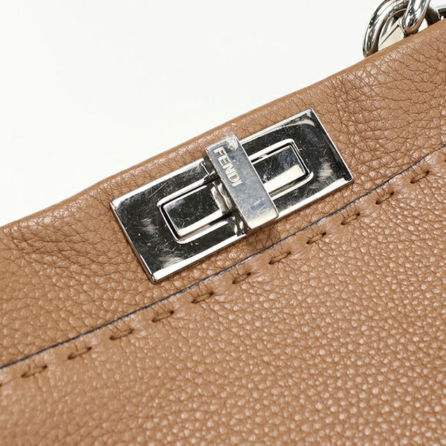 二手芬迪手提包女士品牌 FENDI Peekaboo 2WAY 8BN290 棕色包 USDFE99745011