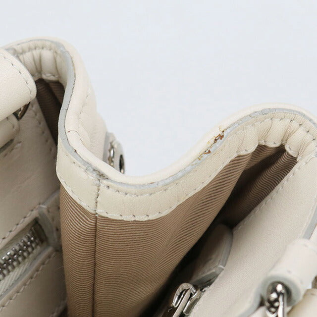Used Ferragamo tote bag ladies brand FERRAGAMO rose ribbon 2WAY leather 21 309 white bag USDFR100393011