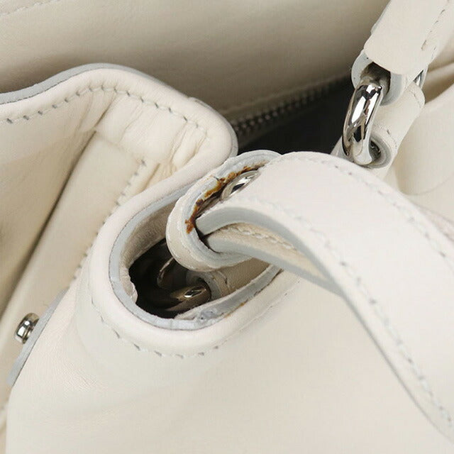 Used Ferragamo tote bag ladies brand FERRAGAMO rose ribbon 2WAY leather 21 309 white bag USDFR100393011