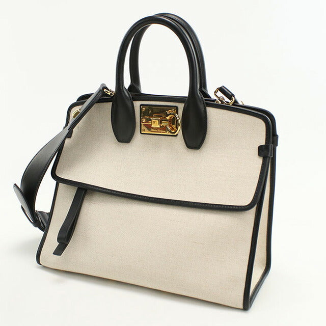 二手 Ferragamo 手提包女士品牌 FERRAGAMO Gancini 2WAY 皮革 21 I159 白色包 USDFR100724011
