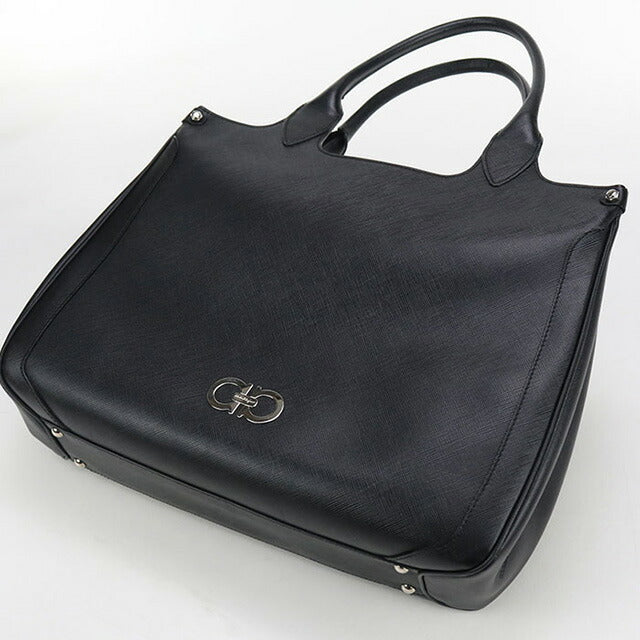 二手 Ferragamo 手提包 女士品牌 FERRAGAMO Gancini 21 7811 黑色包 USDFR101774011