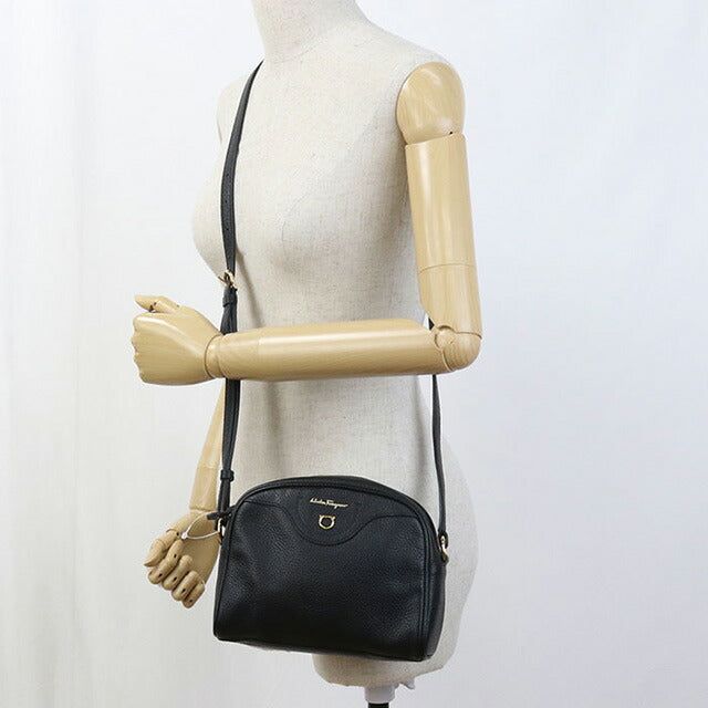 二手 Ferragamo 单肩包 女士品牌 FERRAGAMO Gancini 21 0411 黑色包 USDFR102897011