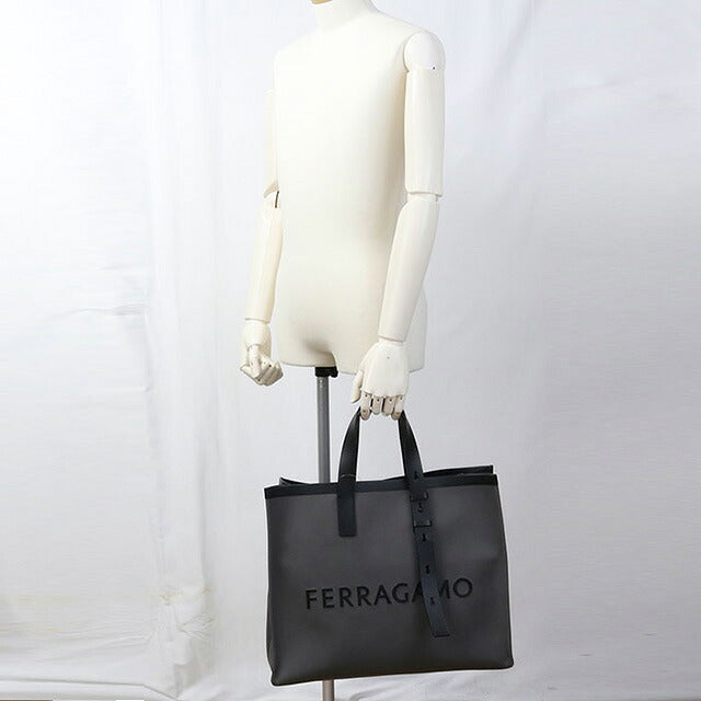 二手 Ferragamo 手提包 男士品牌 FERRAGAMO 徽标 24 1298 灰色包 USDFR103447011