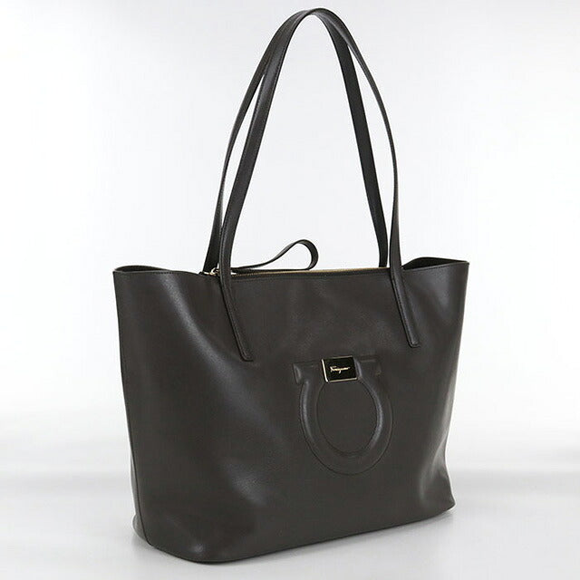 Used Ferragamo tote bag ladies brand FERRAGAMO Gancini 21 H019 brown bag USDFR103551011