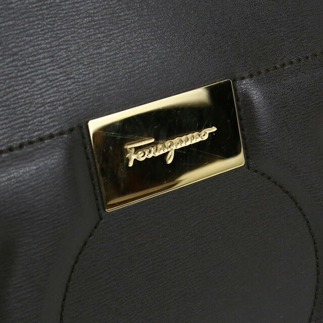 Used Ferragamo tote bag ladies brand FERRAGAMO Gancini 21 H019 brown bag USDFR103551011